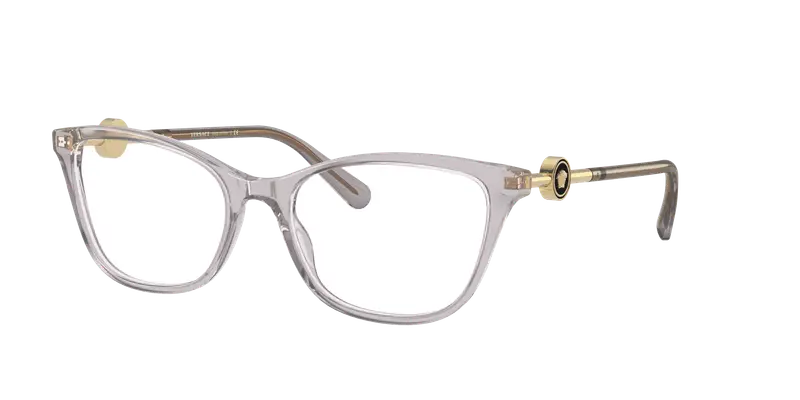 Versace Donna VE3293 593 Montature da vista Acetato Grigio Trasparente Cat Eye Normale