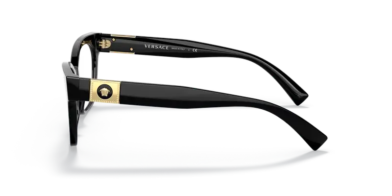 Versace Donna VE3294 GB1 Montature da vista Acetato Nero Trasparente Cat Eye Normale miniatura 3