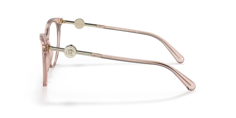 Versace Donna VE3298B 5339 Montature da vista Acetato Rosa Trasparente Pantos Normale miniatura 3