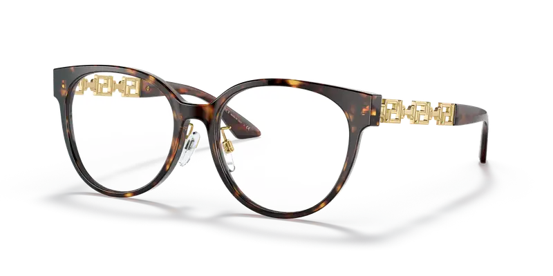 Versace Donna VE3302D 108 Montature da vista Acetato Tartaruga Trasparente Pantos Normale miniatura 3
