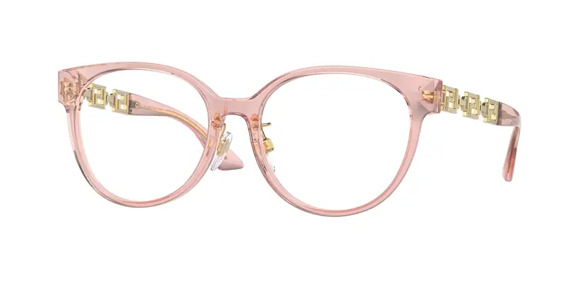 Versace Donna VE3302D  5322 Montature da vista Acetato Rosa Trasparente Pantos Normale