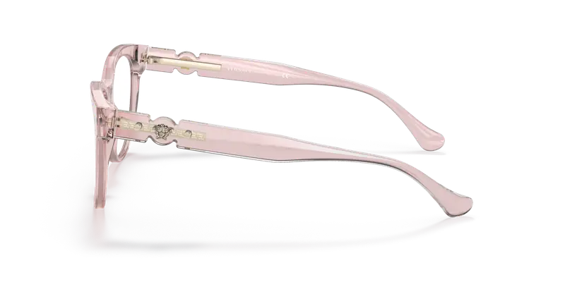 Versace Donna VE3304 5339 Montature da vista Acetato Rosa Trasparente Cat Eye Normale miniatura 3