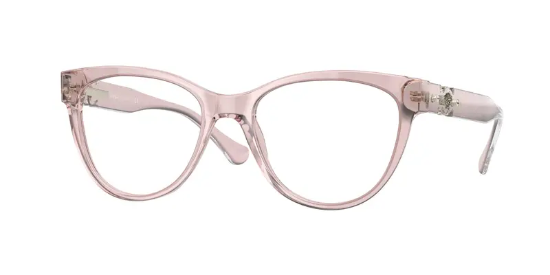 Versace Donna VE3304 5339 Montature da vista Acetato Rosa Trasparente Cat Eye Normale