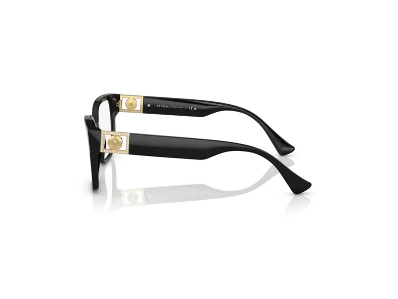 Versace Donna VE3329B GB1 Montature da vista Acetato Nero Squadrata miniatura 3