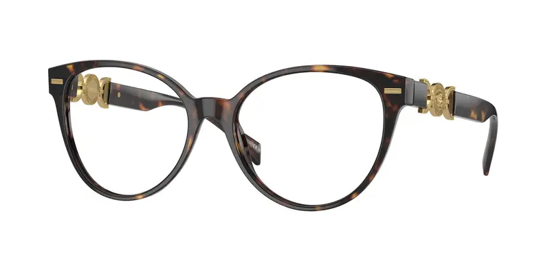 Versace Donna VE3334  108 Montature da vista Acetato Tartaruga Trasparente Cat Eye Normale