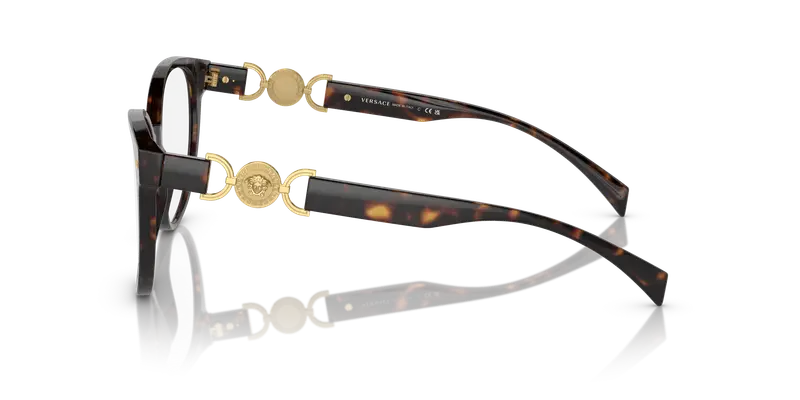 Versace Donna VE3334 108 Montature da vista Acetato Tartaruga Trasparente Cat Eye Normale miniatura 3