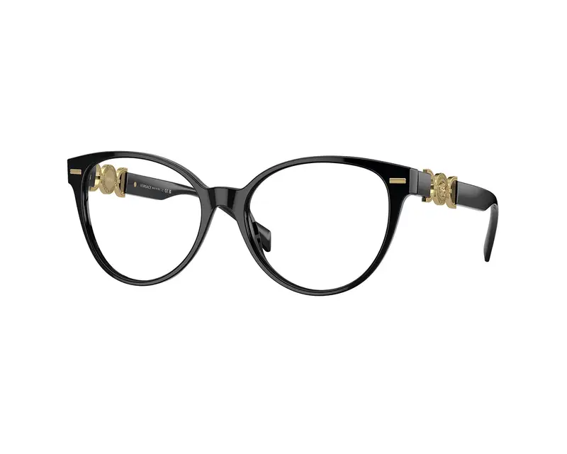 Donna VE3334 GB1 Montature da vista Acetato Nero Trasparente Cat Eye Normale