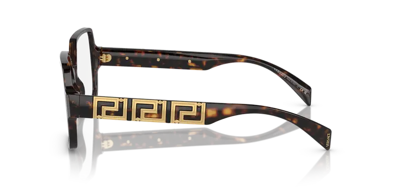 Versace Donna VE3337 108 Montature da vista Acetato Tartaruga Trasparente Squadrata Normale miniatura 3