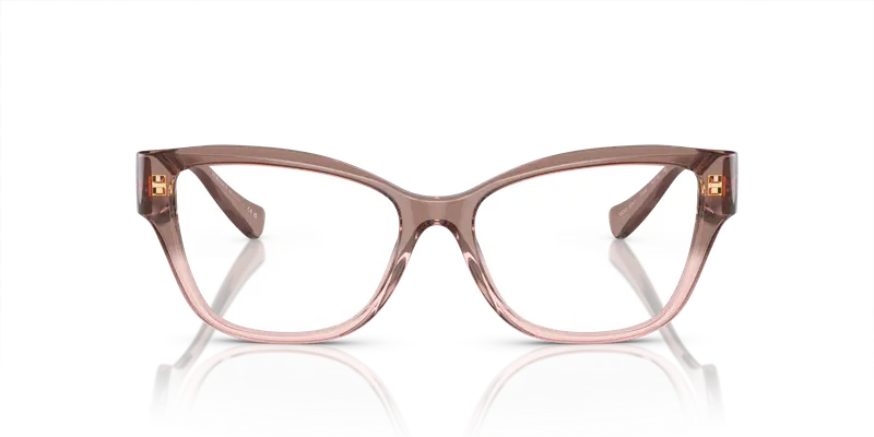 Versace Donna VE3347 5435 Montature da vista Acetato Rosa Trasparente Pillow Normale miniatura 2
