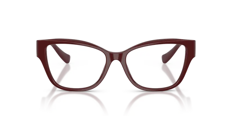 Versace Donna VE3347 5515 Montature da vista Acetato Rosso Trasparente Pillow Normale miniatura 2