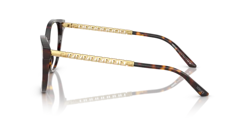 Versace Donna VE3353 108 Montature da vista Acetato Tartaruga Trasparente Cat Eye Normale miniatura 3