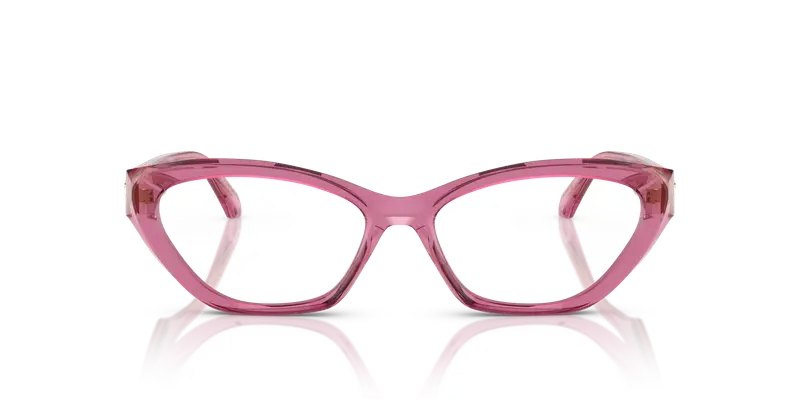 Versace Donna VE3356 5469 Montature da vista Acetato Rosa Trasparente Cat Eye Normale miniatura 2