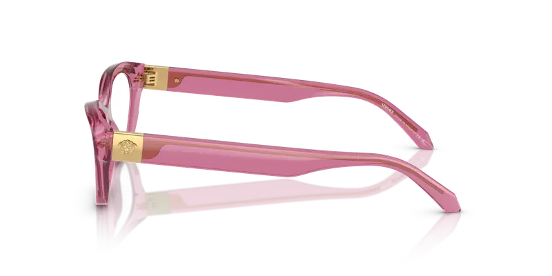 Versace Donna VE3356 5469 Montature da vista Acetato Rosa Trasparente Cat Eye Normale miniatura 3
