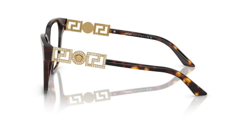 Versace Donna VE3358B 108 Montature da vista Acetato Tartaruga Trasparente Geometrica Normale miniatura 3