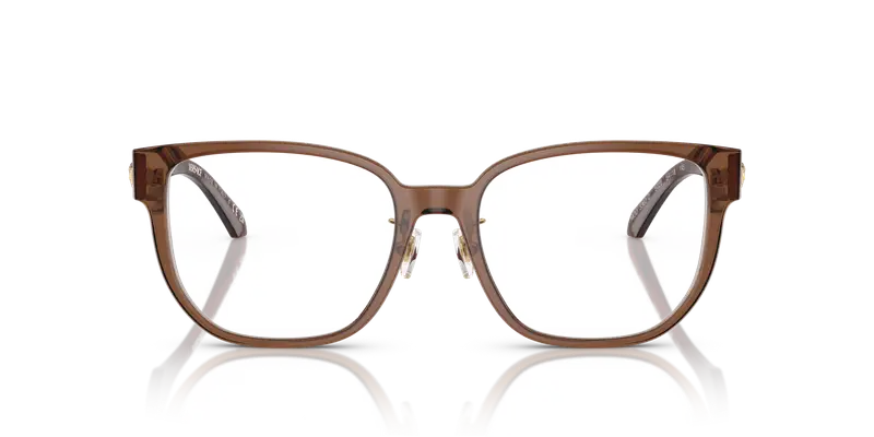 Versace Donna VE3360D 5028 Montature da vista Acetato Marrone Trasparente Squadrata Normale miniatura 2