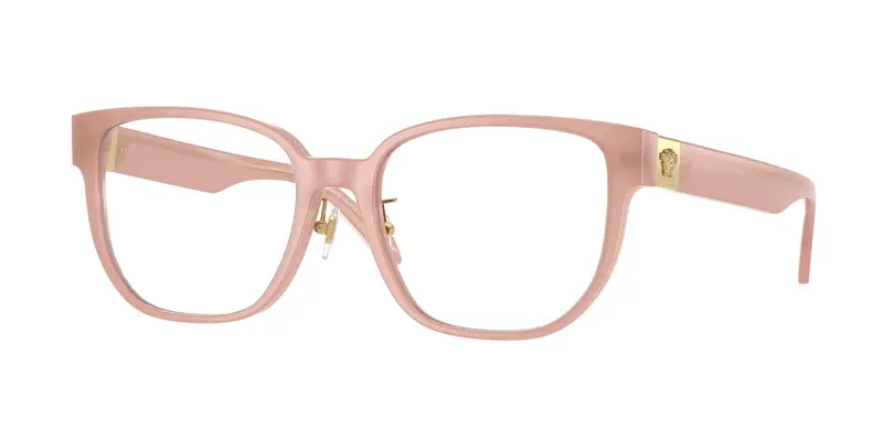 Versace Donna VE3360D 5394 Montature da vista Acetato Rosa Trasparente Squadrata Normale