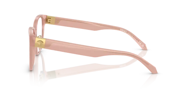 Versace Donna VE3360D 5394 Montature da vista Acetato Rosa Trasparente Squadrata Normale miniatura 3