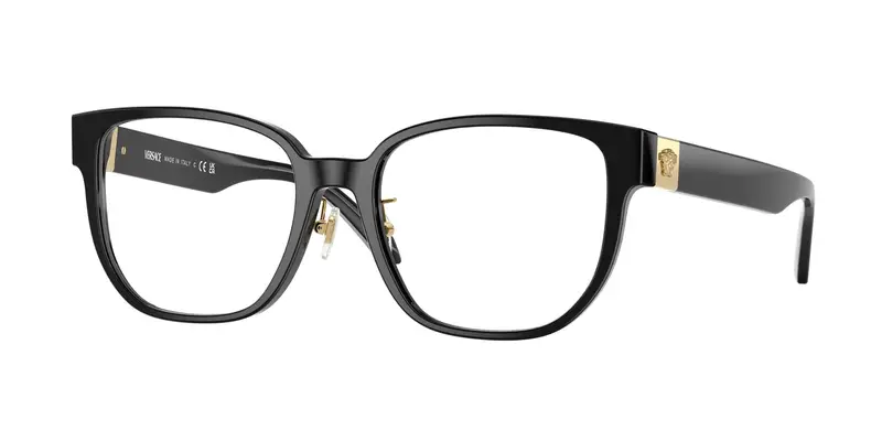 Versace Donna VE3360D GB1 Montature da vista Acetato Nero Trasparente Squadrata Normale