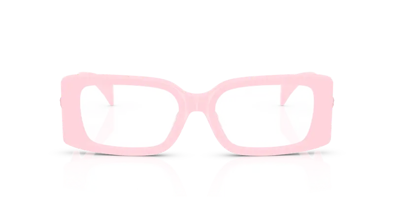 Versace Donna VE3362U 5485 Montature da vista Acetato Rosa Trasparente Squadrata Normale miniatura 2