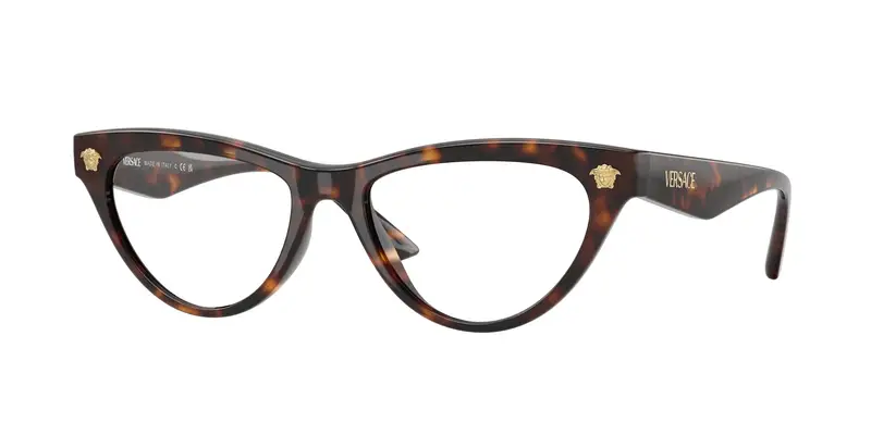 Versace Donna VE3364U  108 Montature da vista Iniettato Tartaruga Trasparente Cat Eye Normale