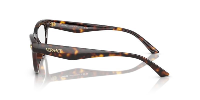 Versace Donna VE3364U 108 Montature da vista Iniettato Tartaruga Trasparente Cat Eye Normale miniatura 3