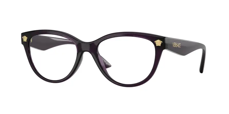 Versace Donna VE3365U  5263 Montature da vista Iniettato Viola Trasparente Cat Eye Normale