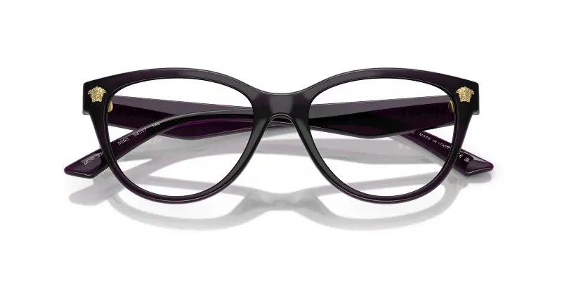 Donna VE3365U 5263 Montature da vista Iniettato Viola Trasparente Cat Eye Normale miniatura 2