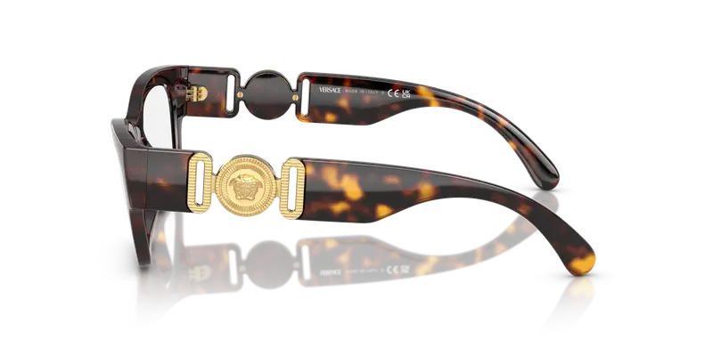 Versace Donna VE3367U 108 Montature da vista Iniettato Tartaruga Trasparente Cat Eye Normale miniatura 3