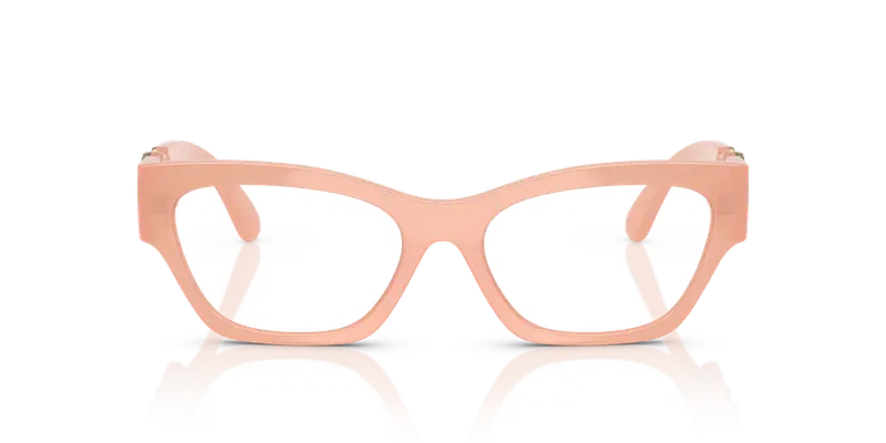 Versace Donna VE3367U 5392 Montature da vista Iniettato Rosa Trasparente Cat Eye Normale miniatura 2