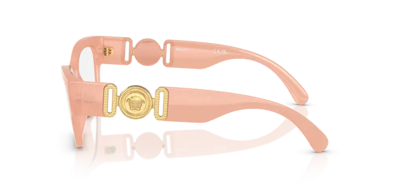 Versace Donna VE3367U 5392 Montature da vista Iniettato Rosa Trasparente Cat Eye Normale miniatura 3