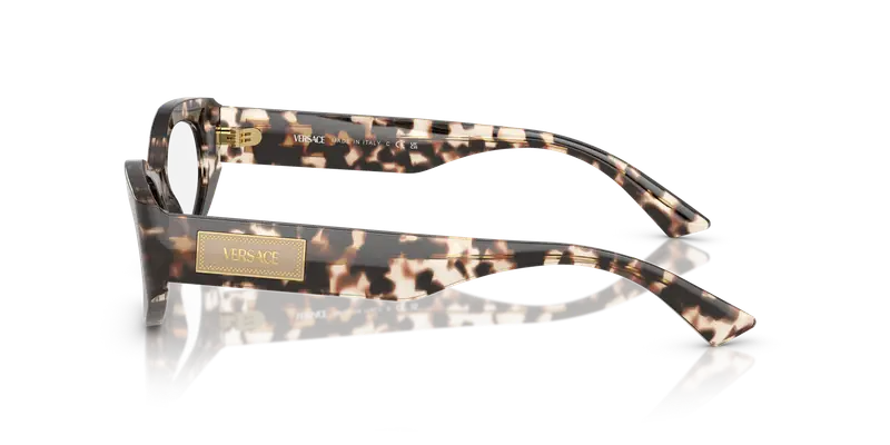 Versace Donna VE3369 5498 Montature da vista Acetato Tartaruga Trasparente Geometrica Normale miniatura 3