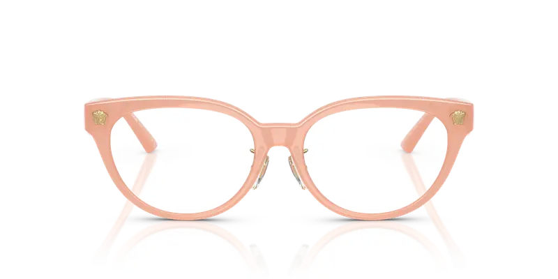 Versace Donna VE3370D 5497 Montature da vista Iniettato Rosa Trasparente Squadrata Normale miniatura 2