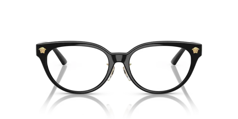 Versace Donna VE3370D GB1 Montature da vista Iniettato Nero Trasparente Squadrata Normale miniatura 2