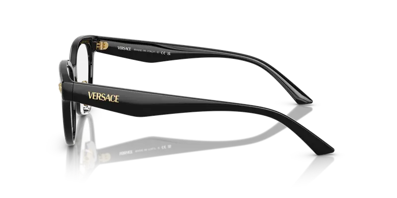 Versace Donna VE3370D GB1 Montature da vista Iniettato Nero Trasparente Squadrata Normale miniatura 3