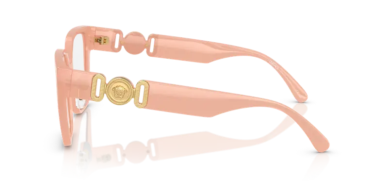 Versace Donna VE3371D 5497 Montature da vista Iniettato Rosa Trasparente Squadrata Normale miniatura 3