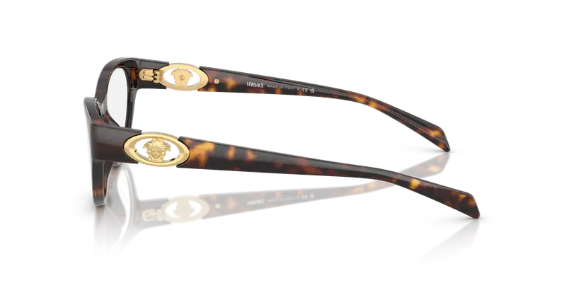 Versace Donna VE3372U 108 Montature da vista Iniettato Tartaruga Trasparente Cat Eye Normale miniatura 3