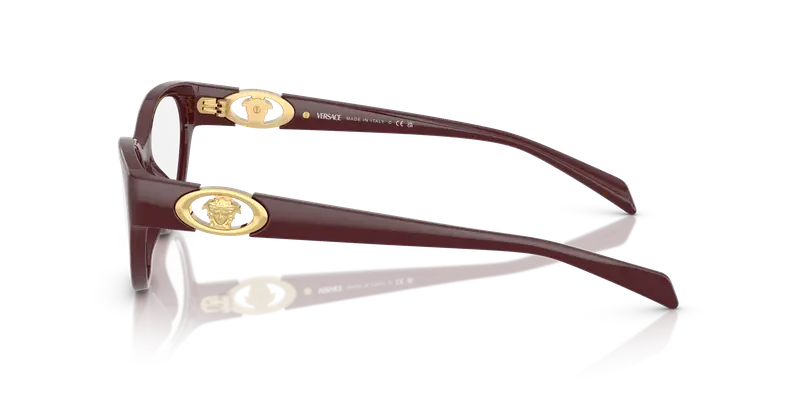 Versace Donna VE3372U 5487 Montature da vista Iniettato Viola Trasparente Cat Eye Normale miniatura 3