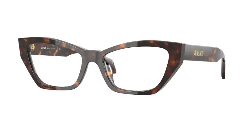 Donna VE3373U 108 Montature da vista Acetato Marrone Trasparente Cat Eye Normale