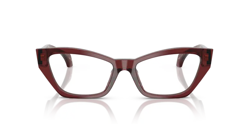 Versace Donna VE3373U 5512 Montature da vista Acetato Rosso Trasparente Cat Eye Normale miniatura 2