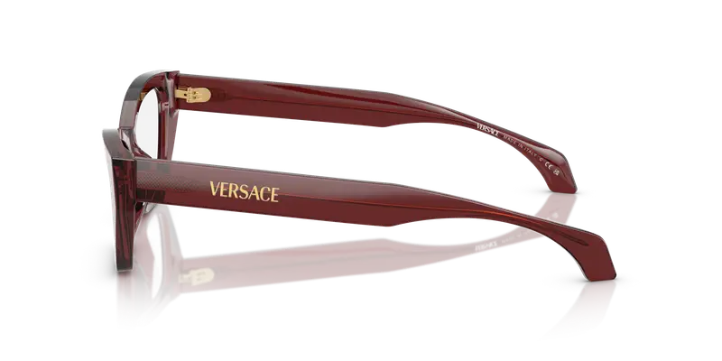 Versace Donna VE3373U 5512 Montature da vista Acetato Rosso Trasparente Cat Eye Normale miniatura 3