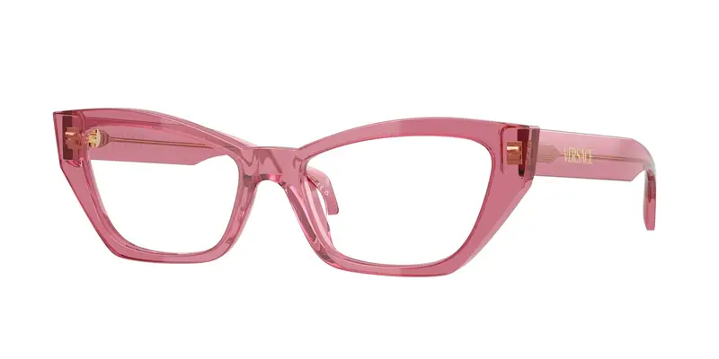 Versace Donna VE3373U  5516 Montature da vista Acetato Rosa Trasparente Cat Eye Normale