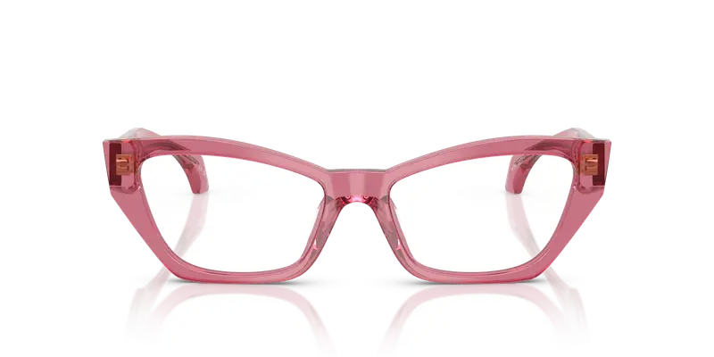 Versace Donna VE3373U 5516 Montature da vista Acetato Rosa Trasparente Cat Eye Normale miniatura 2