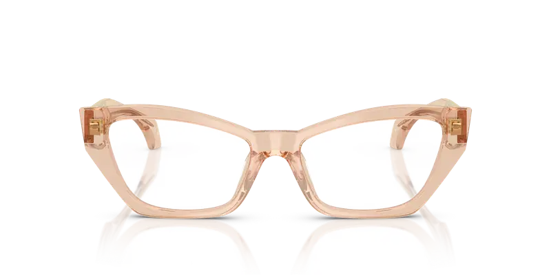Versace Donna VE3373U 5518 Montature da vista Acetato Marrone Trasparente Cat Eye Normale miniatura 2