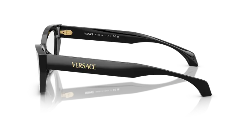 Versace Donna VE3373U GB1 Montature da vista Acetato Nero Trasparente Cat Eye Normale miniatura 3