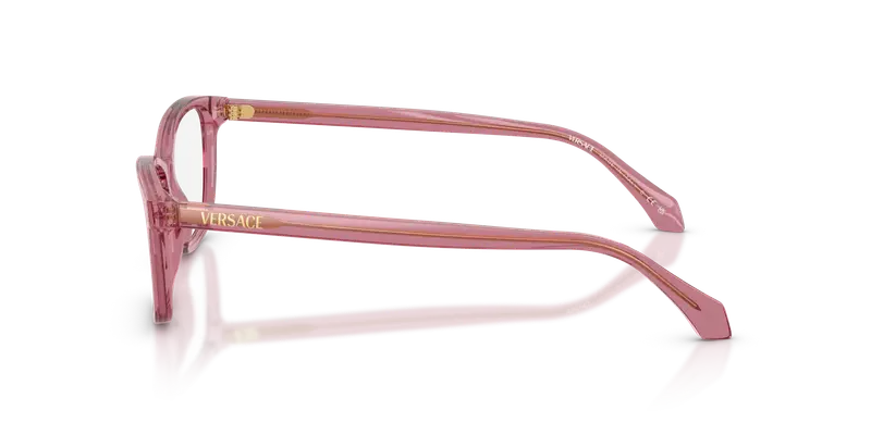 Versace Donna VE3375 5234 Montature da vista Acetato Rosso Trasparente Cat Eye Normale miniatura 3