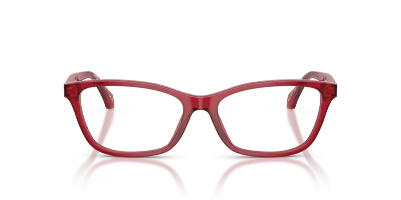 Versace Donna VE3375 5520 Montature da vista Acetato Rosso Trasparente Cat Eye Normale miniatura 2
