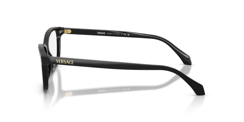 Versace Donna VE3375 GB1 Montature da vista Acetato Nero Trasparente Cat Eye Normale miniatura 3