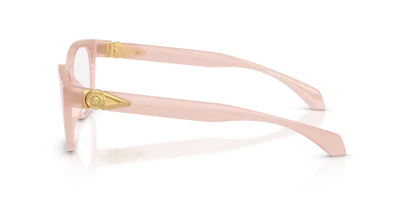 Versace Donna VE3376U 5522 Montature da vista Iniettato Rosa Trasparente Pillow Normale miniatura 3