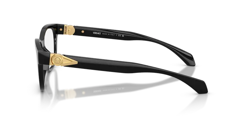 Versace Donna VE3376U GB1 Montature da vista Iniettato Nero Trasparente Pillow Normale miniatura 3