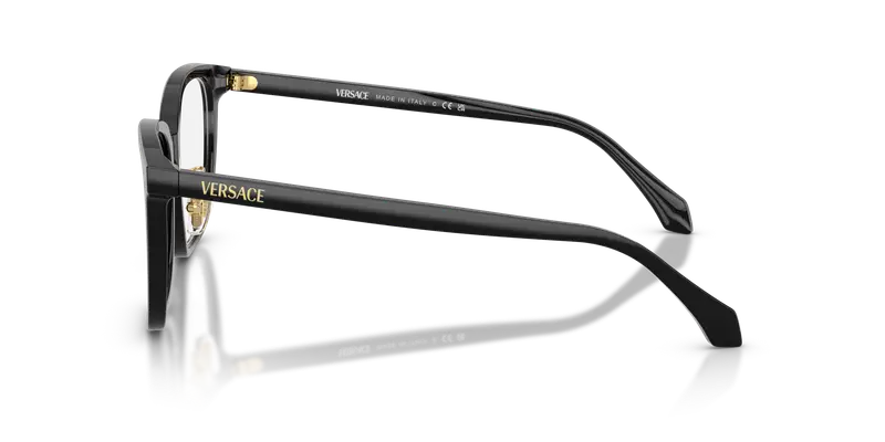 Versace Donna VE3378D GB1 Montature da vista Acetato Nero Trasparente Pillow Normale miniatura 3